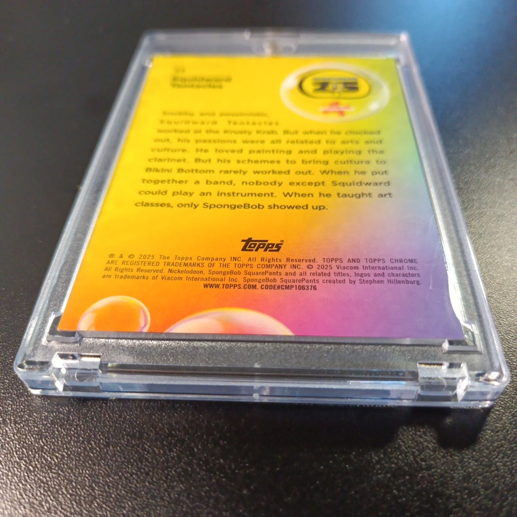 SpongeBob /150 Blue Refractor Squidward Tentacles Krusty Krab Topps 2025 Card