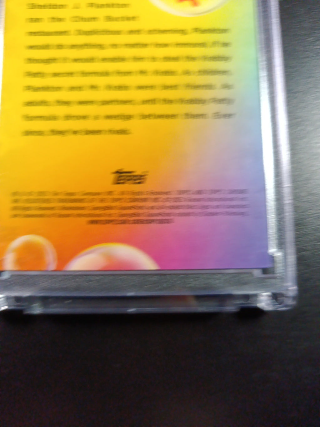 SpongeBob 116/150 Plankton Chum Bucket Blue Refractor Card Topps /150