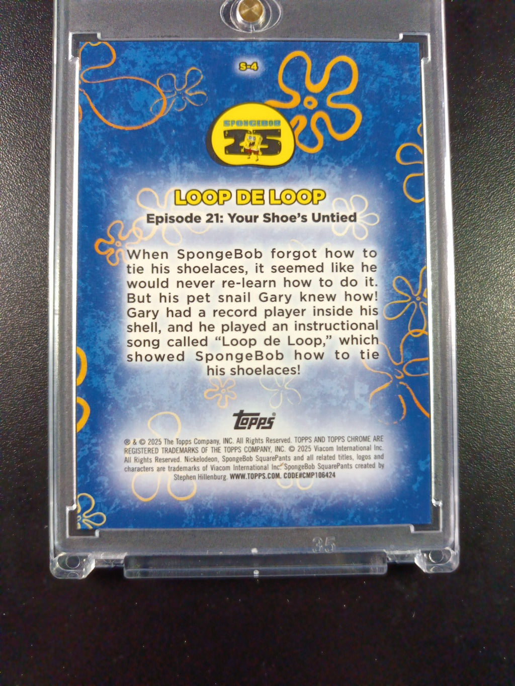 SpongeBob 3/50 Gold Refractor Loop De Loop Song Card Topps Chrome /50