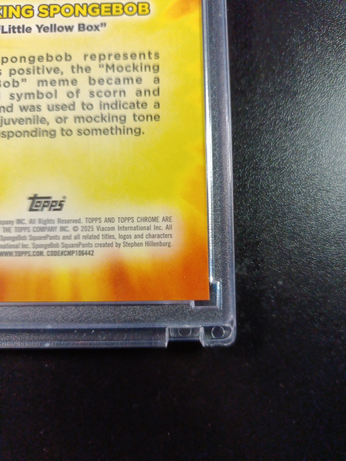 SpongeBob Masterful Memes Mocking SpongeBob Card Topps Case Hit MM-5