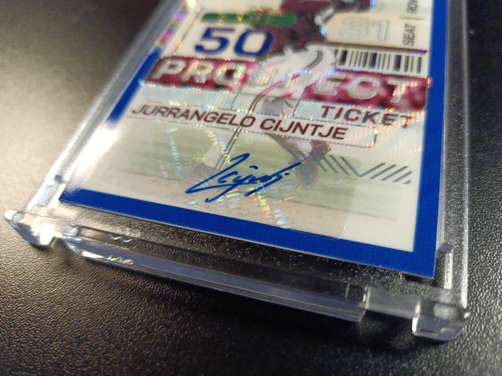 # /75 Autograph Jurrangelo Cijntje Mariners Rookie Wave Prizm Baseball Card 