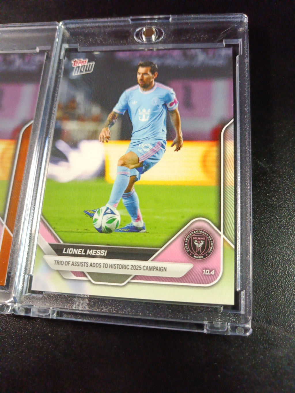 # /25 Lionel Messi Orange Foil Topps Now  Variant & Base Card 107 Soccer 2025