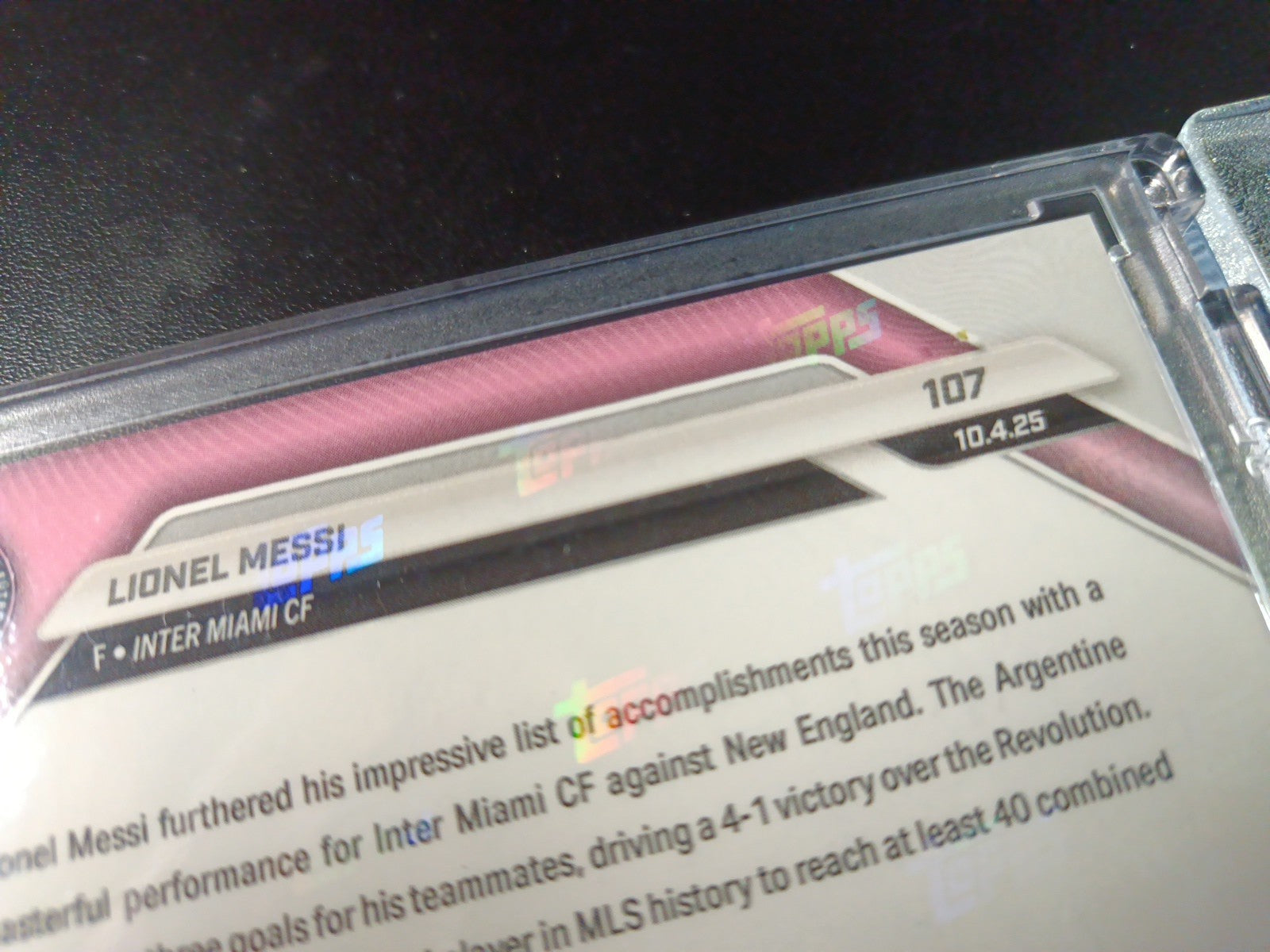 # /25 Lionel Messi Orange Foil Topps Now  Variant & Base Card 107 Soccer 2025