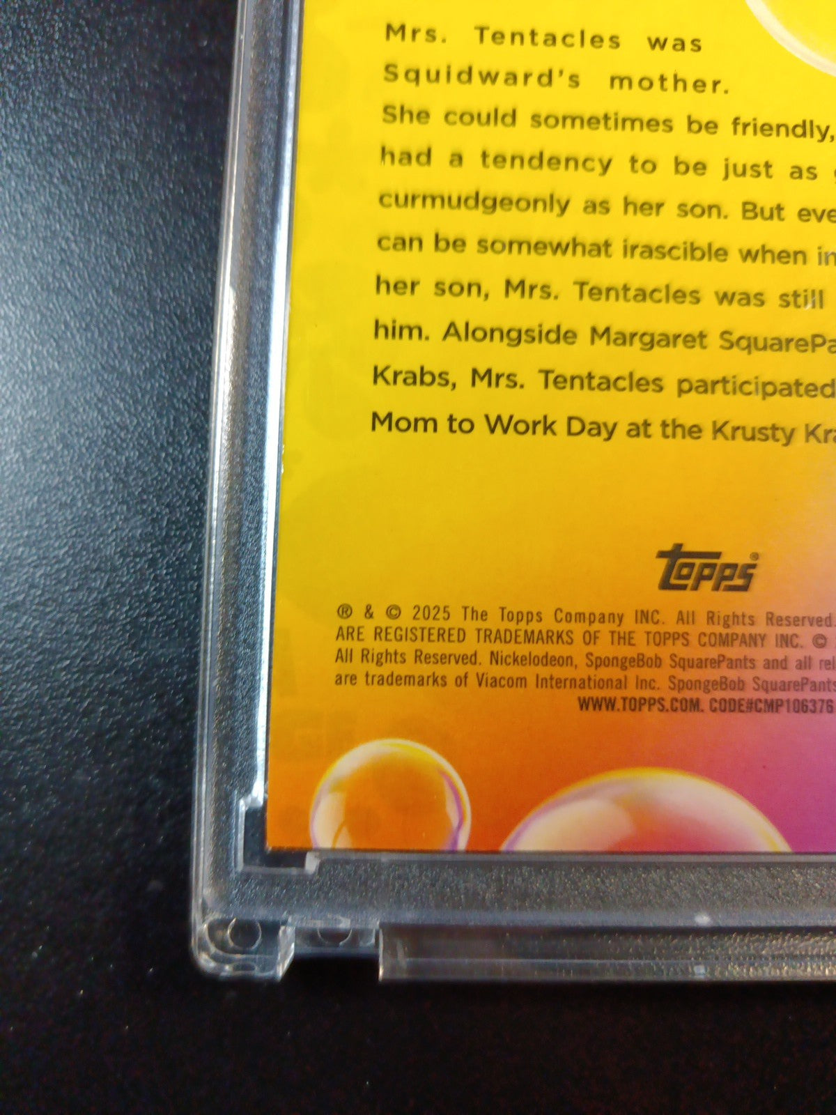 SpongeBob # /199 Mrs. Tentacles Aqua Lava Refractor Card Topps Chrome 