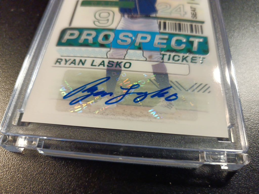 Autograph Ryan Lasko Athletics Rookie Baseball Card Panini Prospects 2024