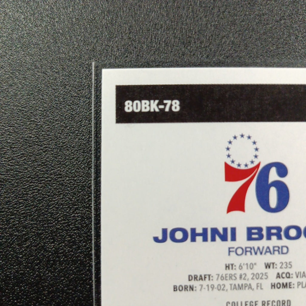 2025-26 Topps Basketball Card Johni Broome Silver Foil 45th Anniversary Case Hit