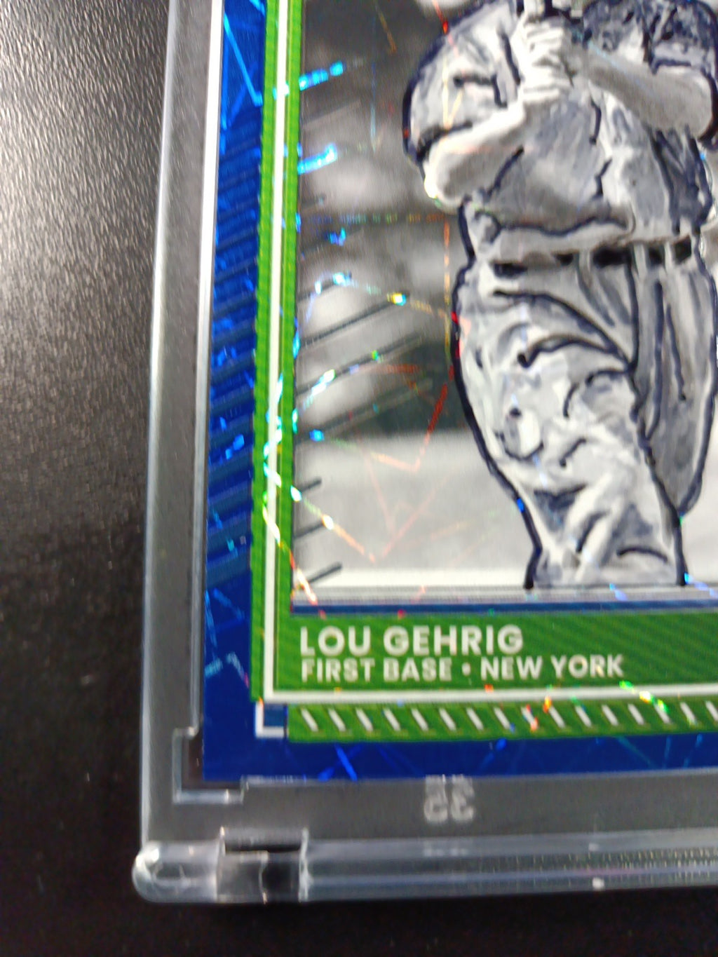 Lou Gehrig Prizm Artist Sketch Baseball Card Panini Donruss Optic