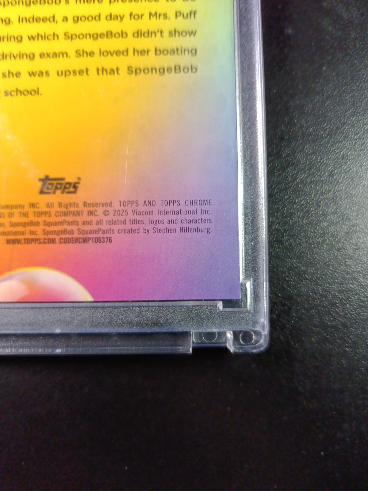 SpongeBob # 62/175 Silver Wave Refractor Mrs. Puff Relaxing Card Topps /175