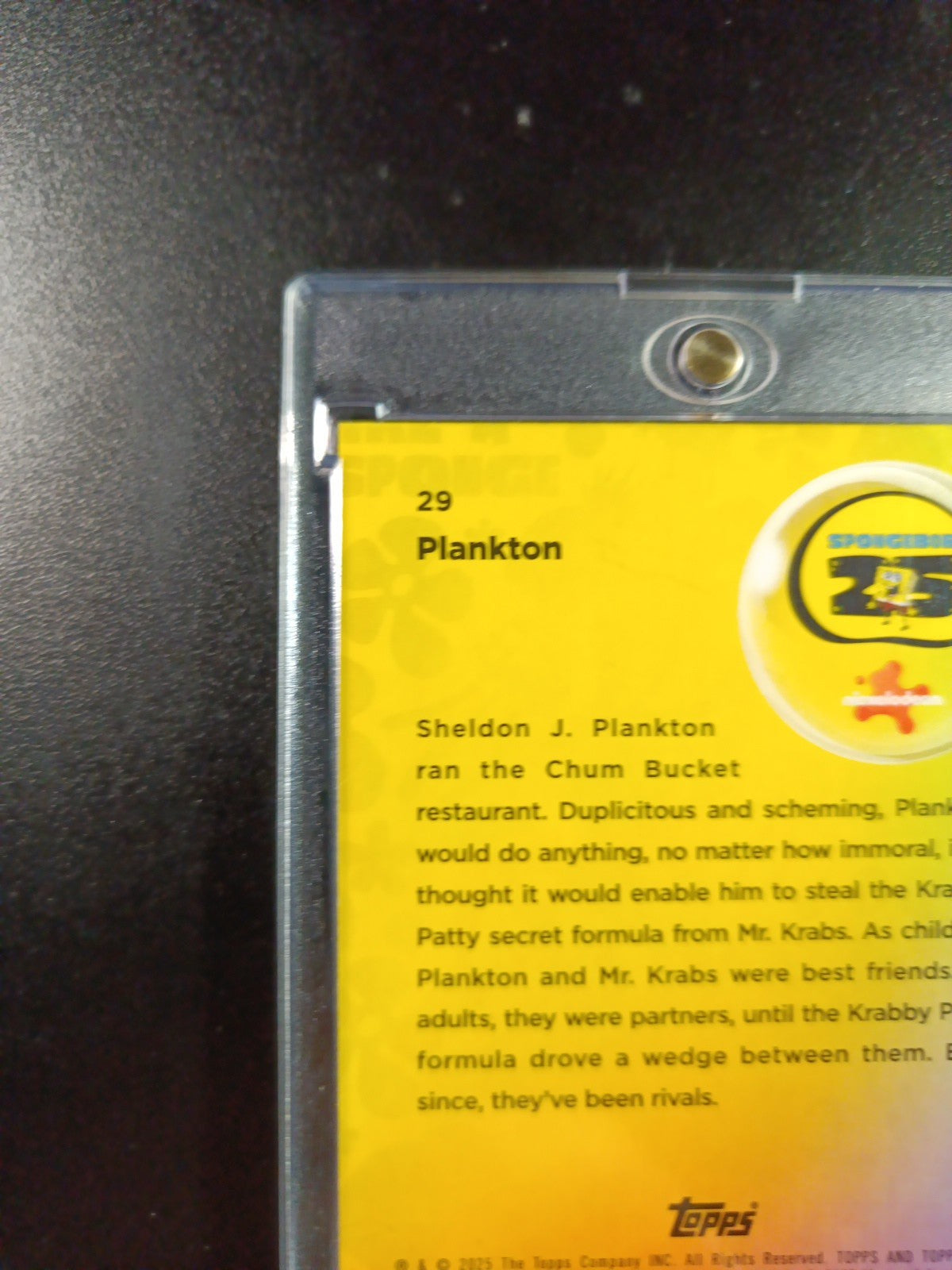 SpongeBob 116/150 Plankton Chum Bucket Blue Refractor Card Topps /150