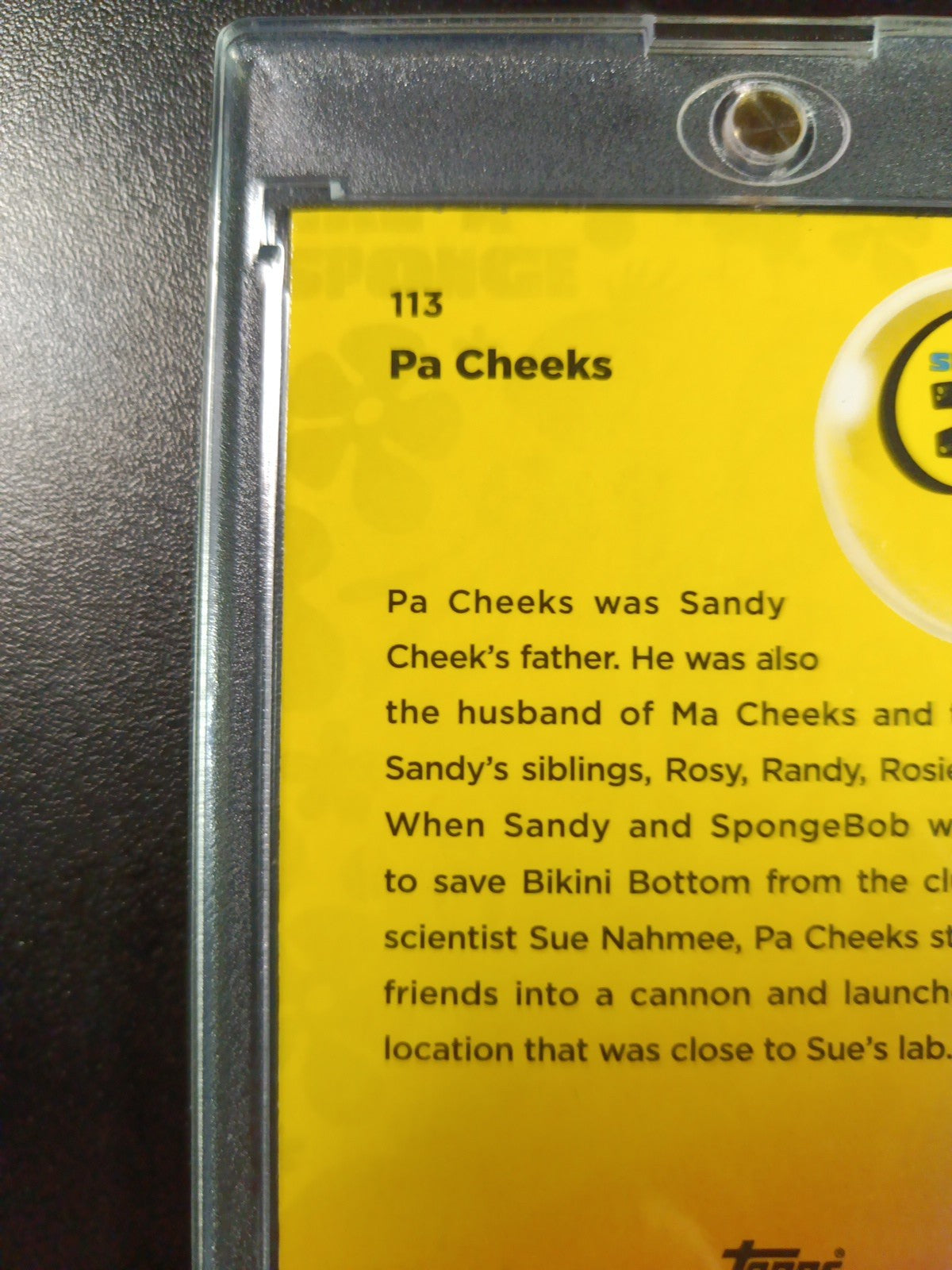 SpongeBob 49/175 Silver Wave Refractor Pa Cheeks Sandy Topps Chrome Card /175