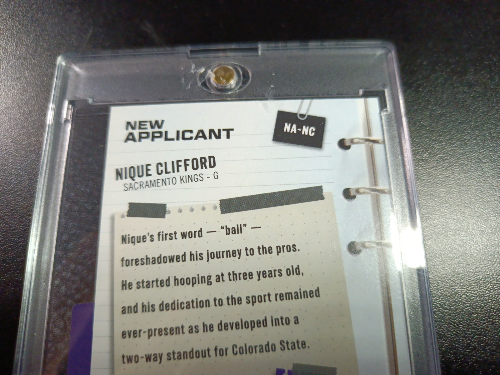 Rookie Autograph Nique Clifford New Applicant Card 2025-26 Topps Basketball NBA