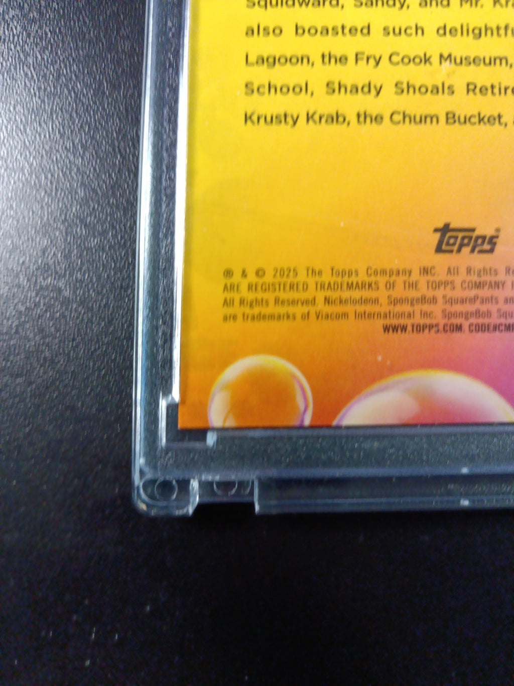 SpongeBob #3/25 Bikini Bottom Orange Refractor Card Topps Case Hit Low Number 