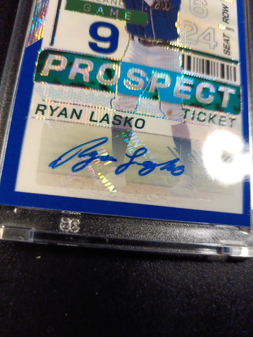 /75 Autograph Ryan Lasko Athletics Rookie Wave Prizm Baseball Card 