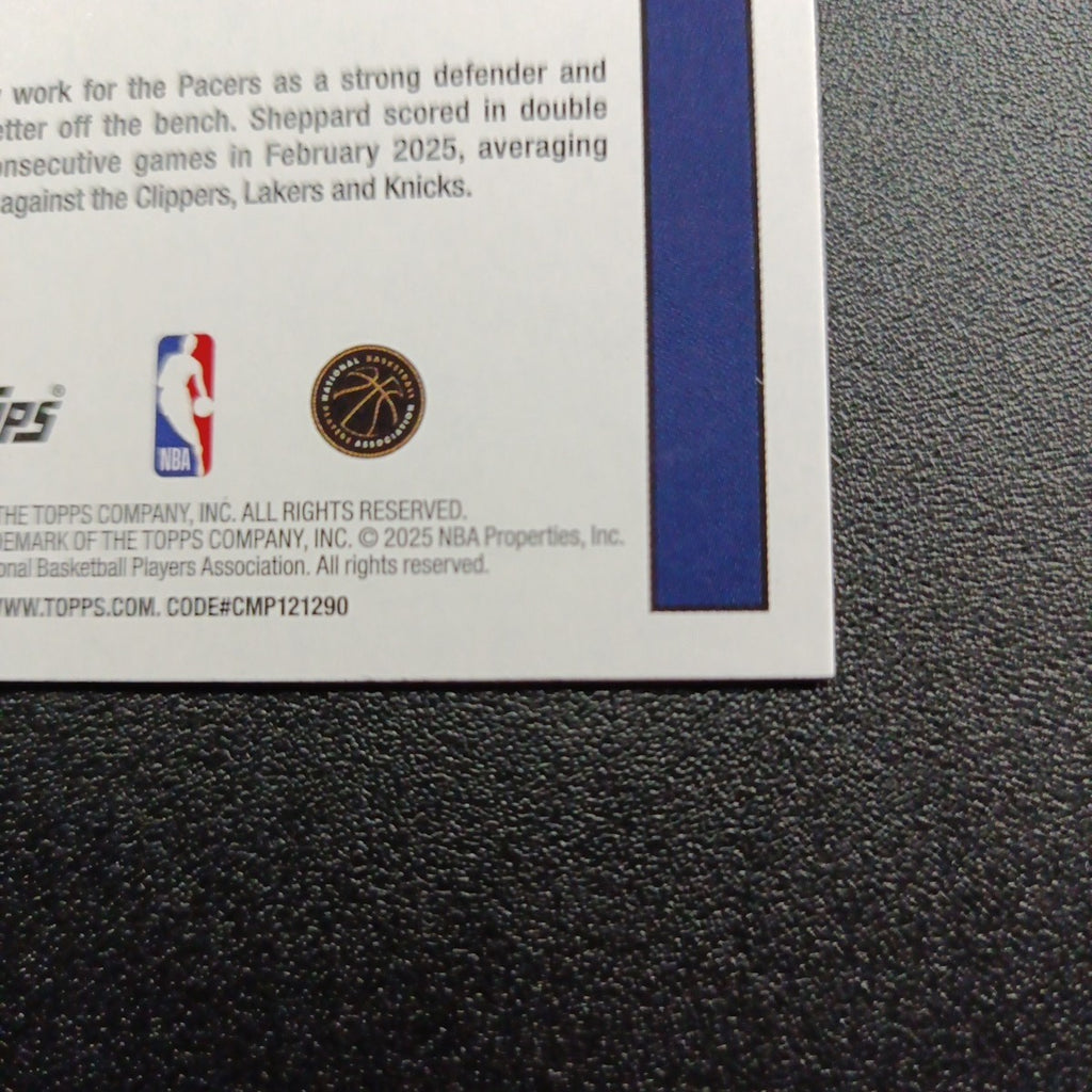 2025-26 Topps Basketball Card Ben Sheppard Silver Foil 45th Anniversary