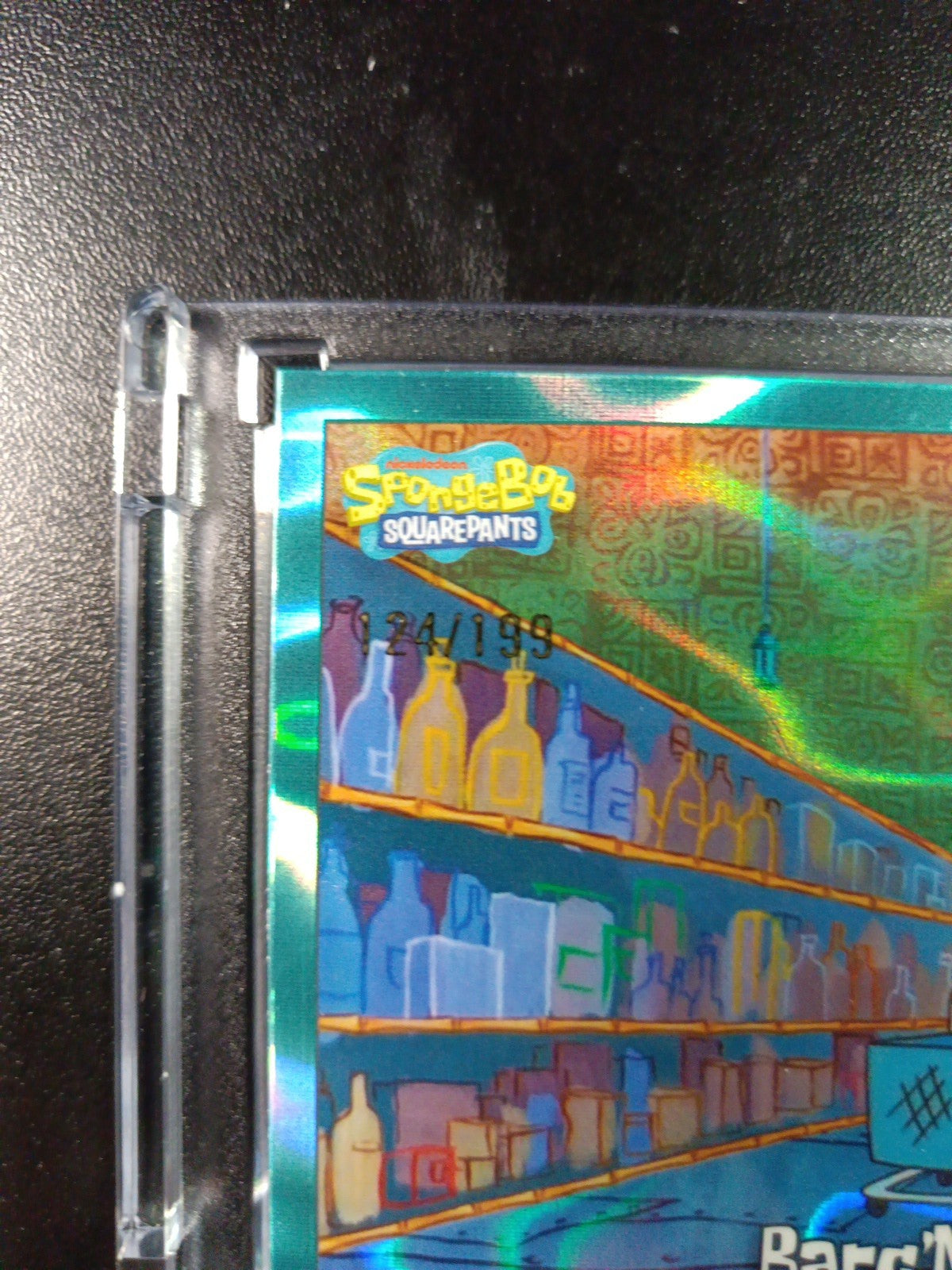 SpongeBob 124/199 Barg'N-Mart Shopping Aqua Lava Refractor Card Topps /199