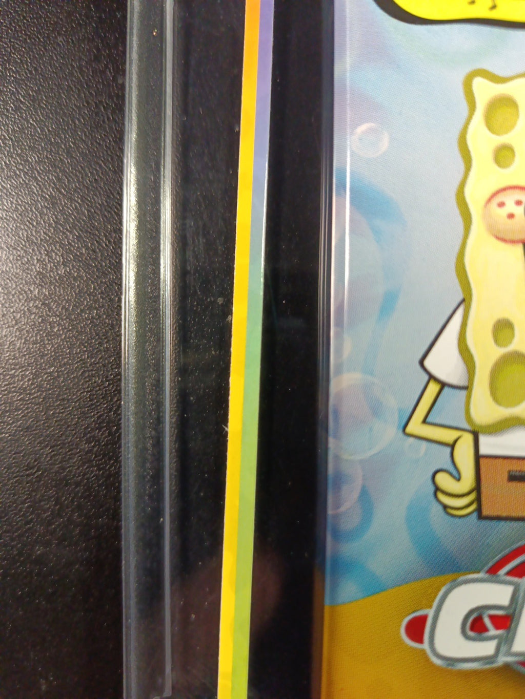 SpongeBob Factory Error Cut Trim Scrap Refractor Strip Topps Chrome Case Hit