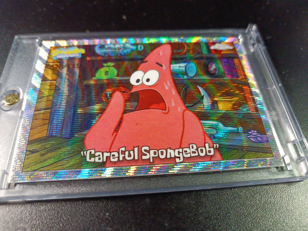 SpongeBob # 20/175 Silver Wave Refractor Patrick Careful SpongeBob Card /175