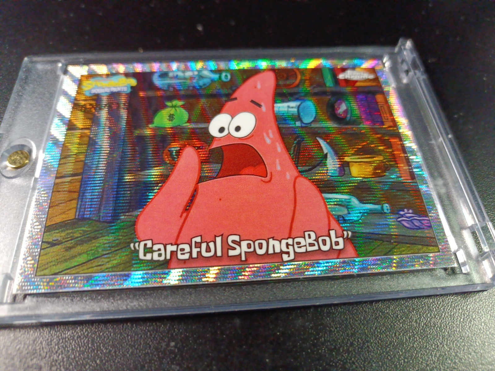 SpongeBob # 20/175 Silver Wave Refractor Patrick Careful SpongeBob Card /175