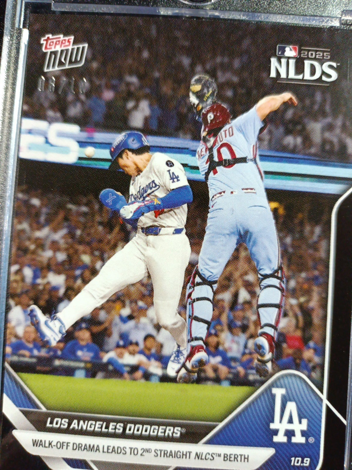 # /10 Black Foil Topps NOW 847 Dodgers MLB World Series Case Hit Baseball Card
