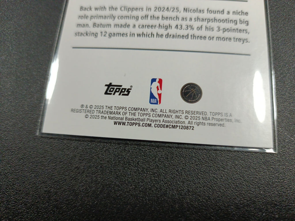 # /2025 Gold Topps Basketball 2025-26 Card Nicolas Batum 1784/2025 Case Hit