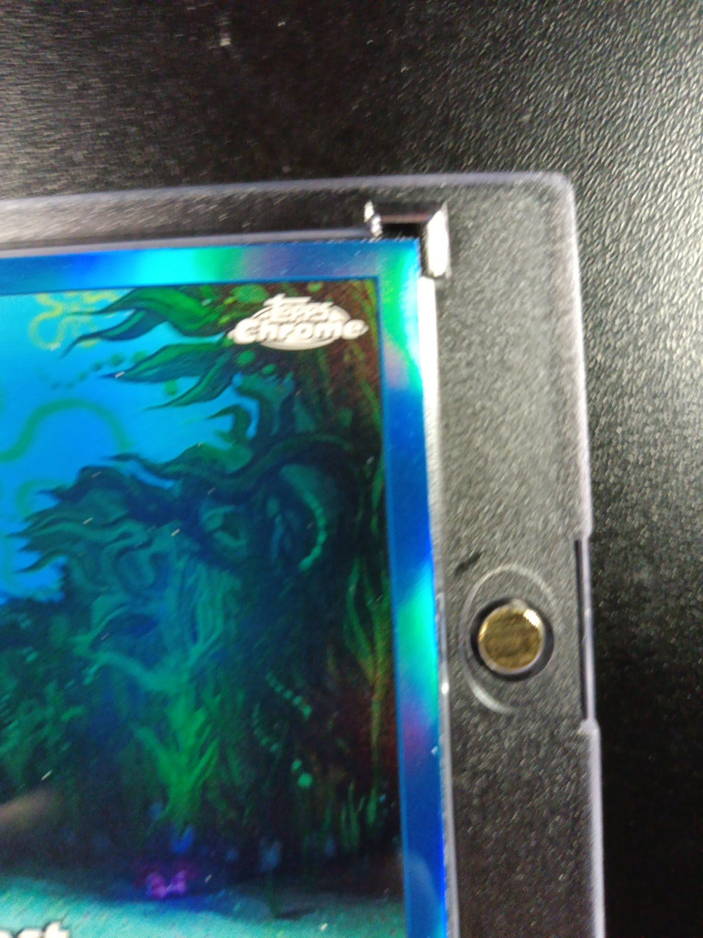 SpongeBob 44/150 Kelp Forest Bikini Bottom Blue Refractor Card Topps Chrome /150