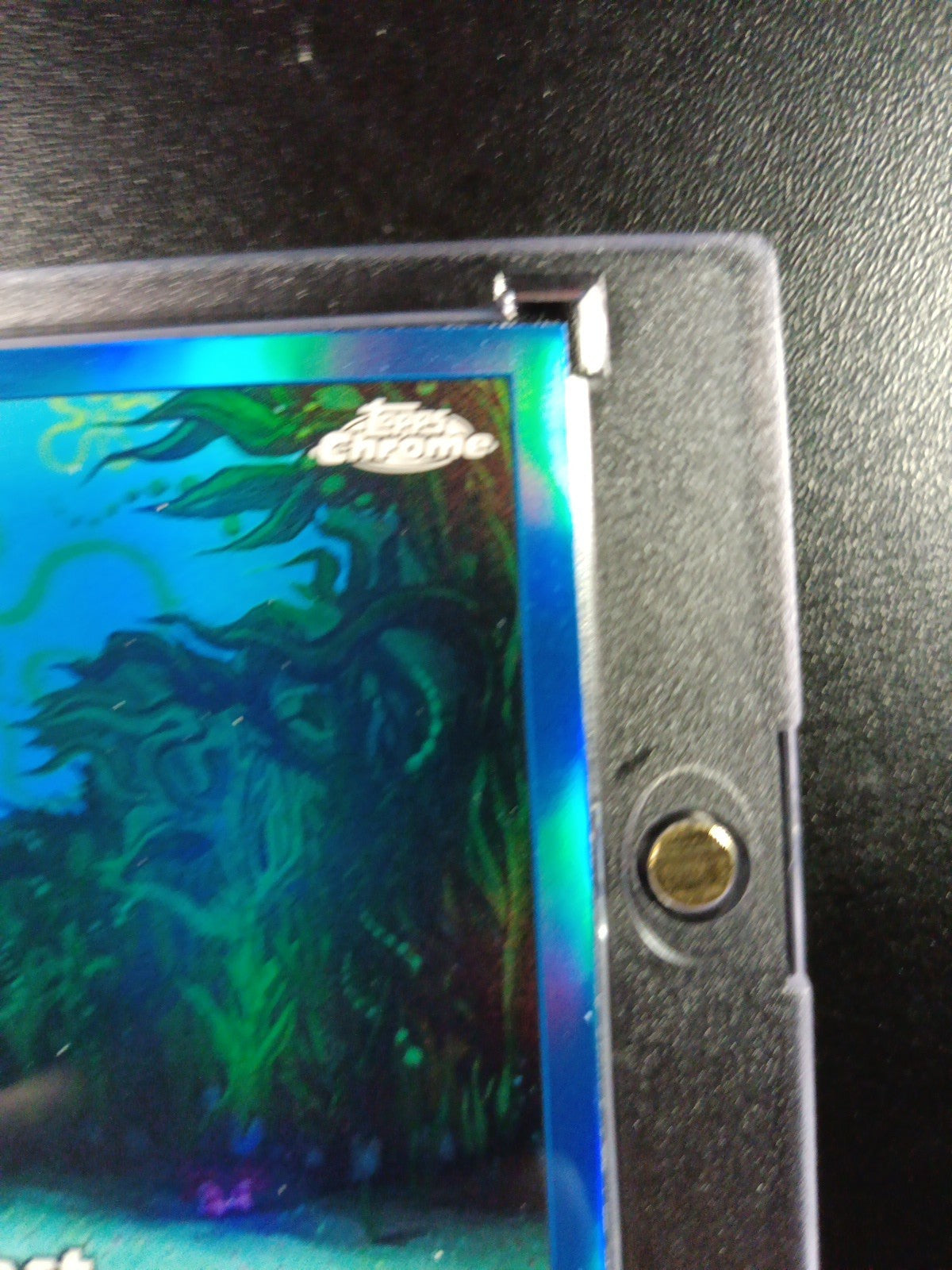 SpongeBob 44/150 Kelp Forest Bikini Bottom Blue Refractor Card Topps Chrome /150